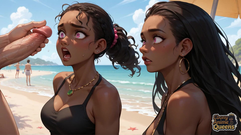 Ebony Anime Queens: Awek eboni yang berlumpur ini memberikan blowage yang cantik di...