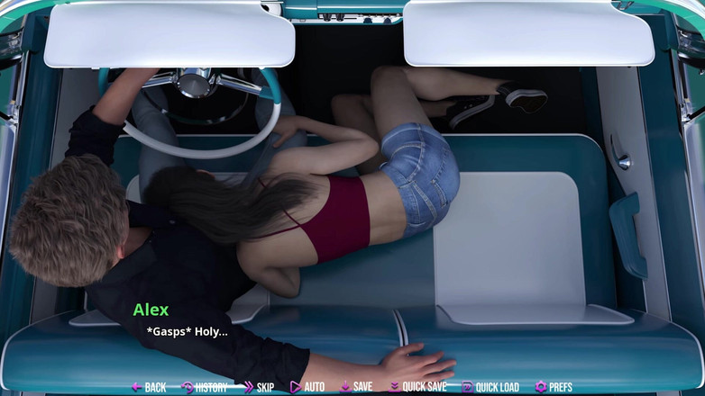 3D Cartoon Porn: College Kings 132 - Potěšení na silnici Lauren kouří, zatímco Alex řídí