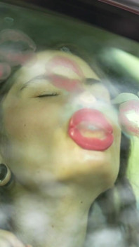 Naughty girl pink lipstick marks