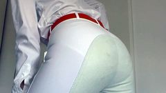 Lady Victoria Valente: POV: Pamper White Sexy Riding Pants Ass and JOI