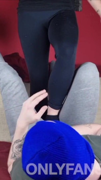 Ballbusting Trampling with Amateur Feet in Black Socks