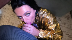 MilfyCalla: Shiny Cameltoe Tease, Hard Spanking, Deep Blowjobs & Rough Doggy with...