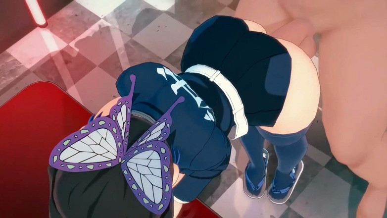 Smixix: Kimetsu No Yaiba Shinobu Hentai Doggystyle Sex Crempie Mmd 3D Blue...