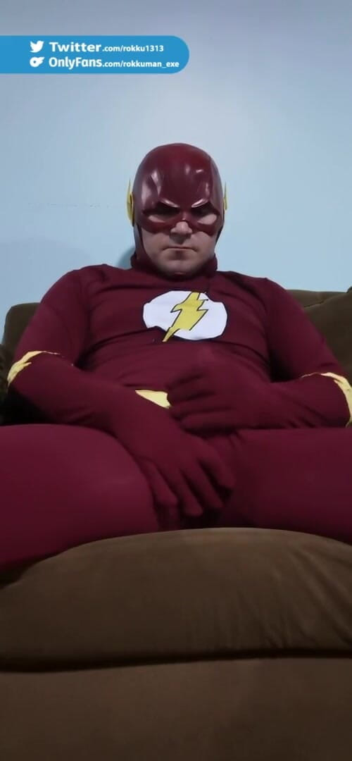 Rokkuman: Jerking off Cosplay the Flash Latino Masturbation Chileno
