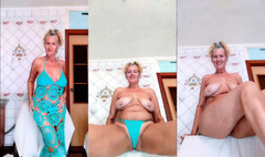 Lukerya: Funny Striptease of a Hot Housewife in the Kitchen
