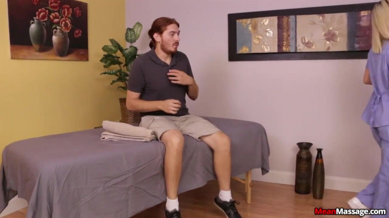 MeanMassage: Kimberly Moss Makes Him Pay with a Ruined Orgasm on...
