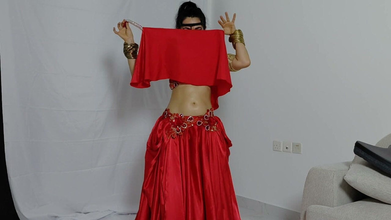Kitty Dancer: Veiled Oriental Beauty Strips to Naked Belly Dance &amp; Ass Shaking