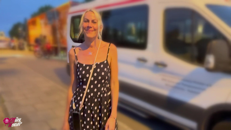 Miley Weasel: Blonde Slut Hooked up on the Party Mile and Fucked