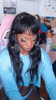 Sticky Cumshot Self Facial by Black Trans Girl Vanniall