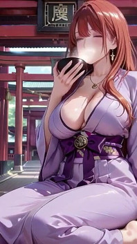 Red-haired Miko! Seamlessly Switching Between the Japanese Garden and the Bedroom, From Lazy Poses to Wet-mouth Teasing.
