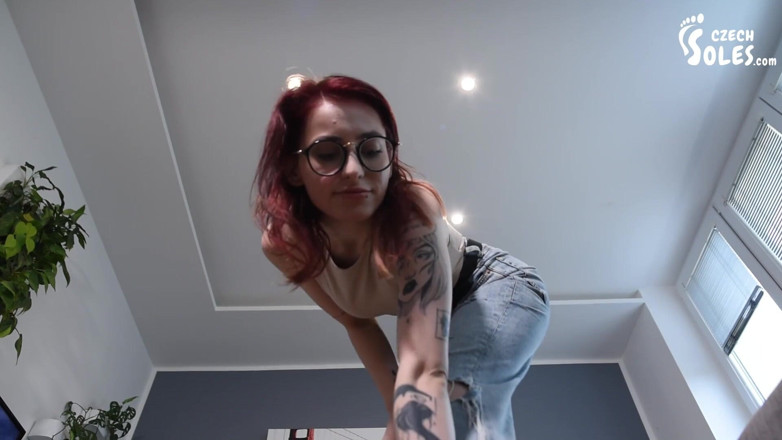 Czech Soles - foot fetish content: Gifting Girlfriend an Extremely High Heels and Worshiping Them