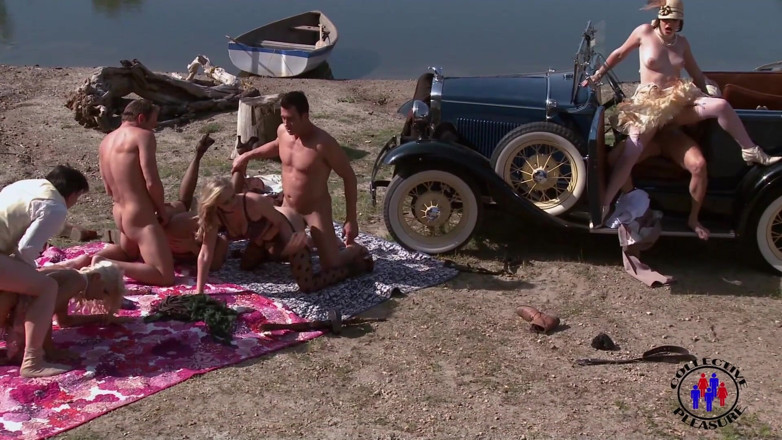 Colective Pleasure: Gangsta picnic by the river turns into orgy.