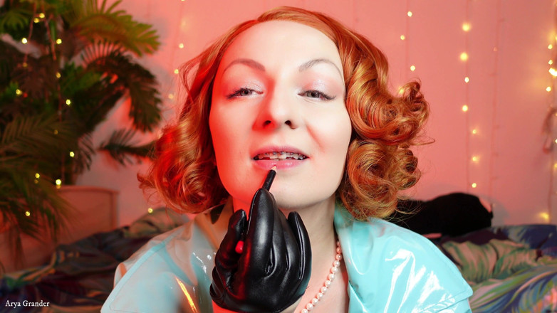 Arya Grander: ขั้นตอนทาลิปสติก: วิดีโอ ASMR SFW (อารยา แกรนเดอร์) ปากแดงกับเหล็กจัดฟัน