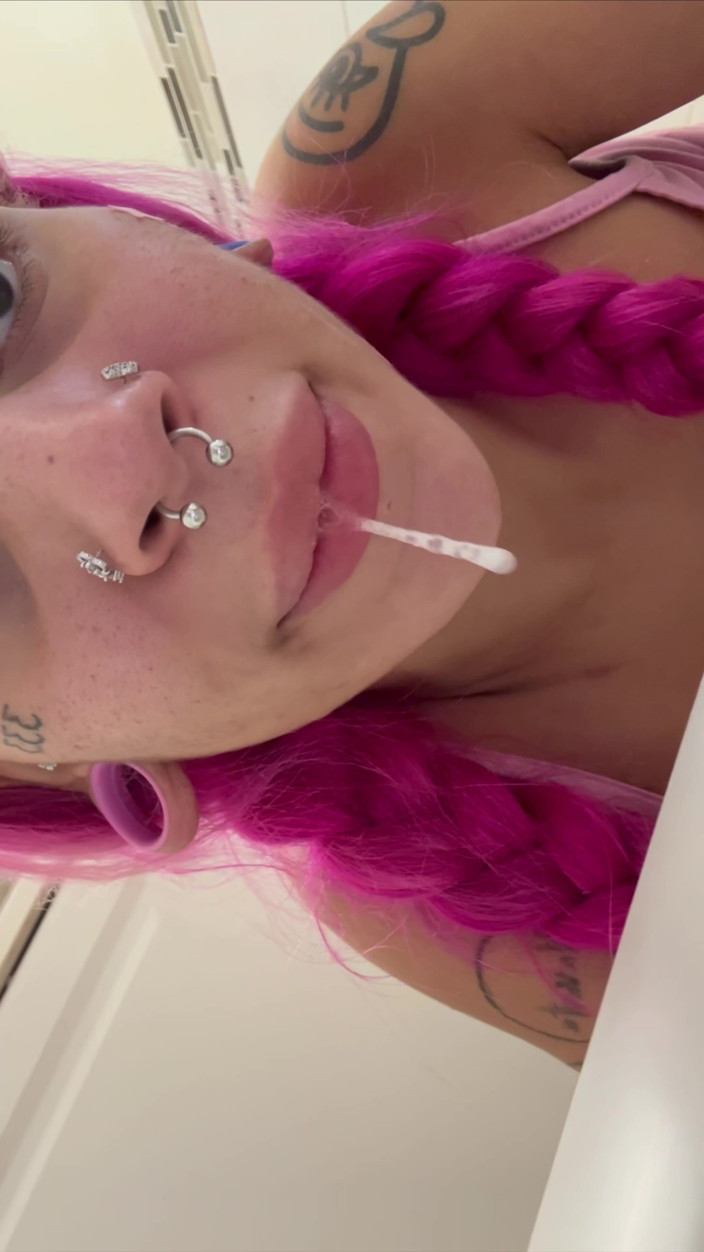Nali Marie: Rubbing Pussy Juice on the Toilet Then Licking It up...