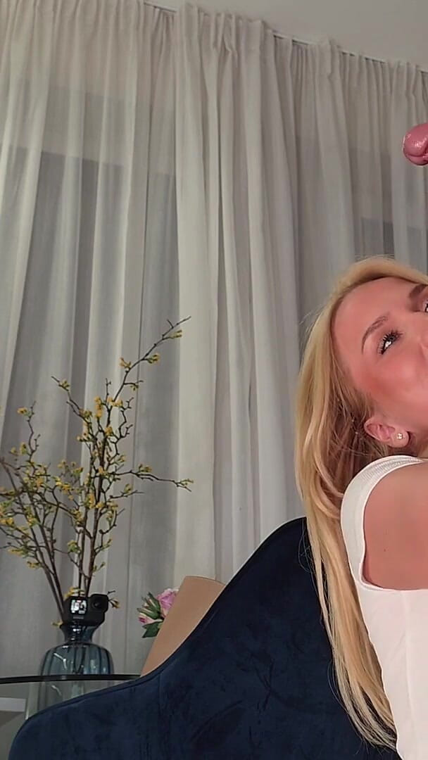 Ignoring Handjobs: No Panties No Bra All Natural Big Tits Hot Blonde...