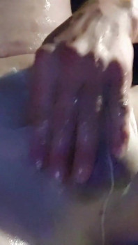 Watching Porn While Jerking off with Lots of Lube Wearing White Pantyhose