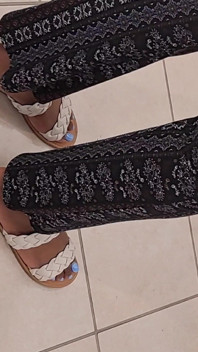 Behind Her Big Booty N Pretty Feet N Blue