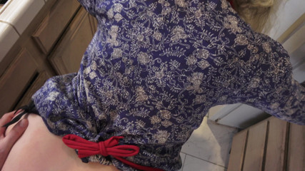 Erin Electra: Milking Stepson in the Kitchen Before His Date