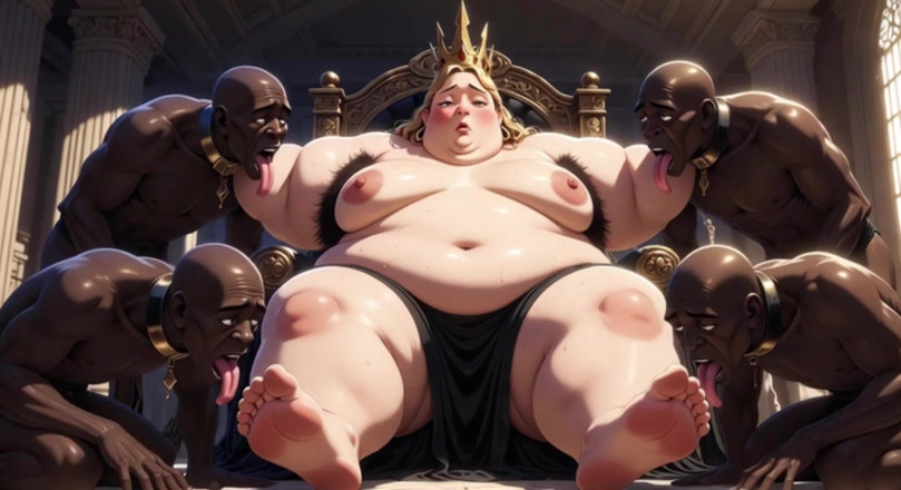 Anime Hentai: SSBBw queen body worship - schiavi che leccano tutto il suo...