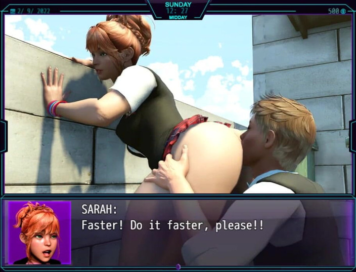 XXX Games Bunk: My New Life Revamp - Gameplay - Rollspel - Sarah - Rooftop Ass Eating -...