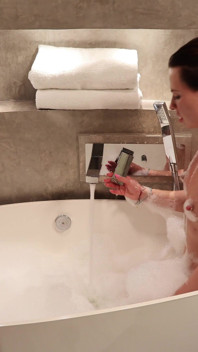 Wet Bathtub Solo Squirt- Glass Toy & Intense Finale
