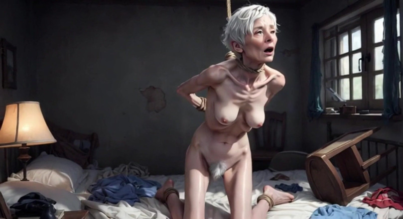 YOUR BEST FANTASY: Anziana nonna legata sul letto - desiderio di sborra in profondità...