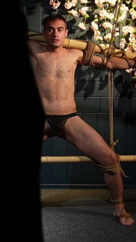 Beautiful Zeus Bound in Jute Shibari Elegance to Powerless Predicament Strain