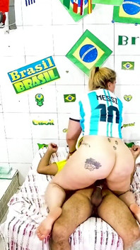 Tiffany Montavany as Argentinean, Getting Fucked by Brazilian During the 2022 World Cup