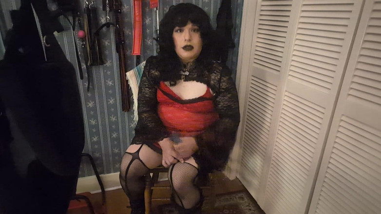 Tongue Lashor 69: Domme rouge, coaching masturbatoire