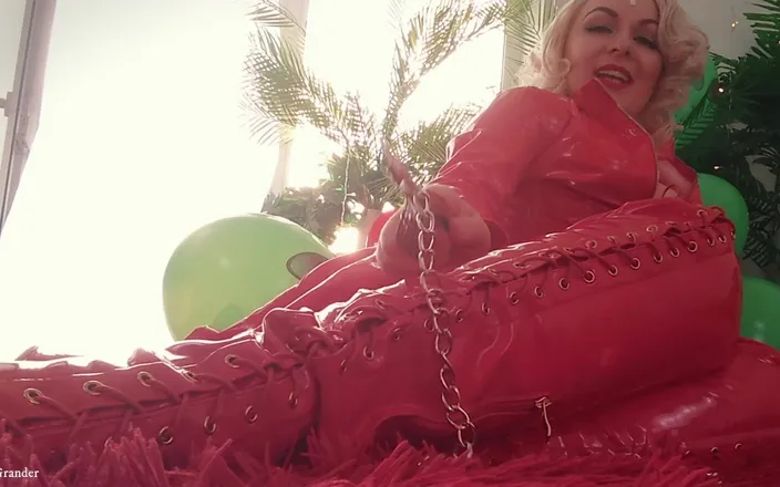 Arya Grander: FemDom POV video: collar and leash sexy game. Mistress Arya...