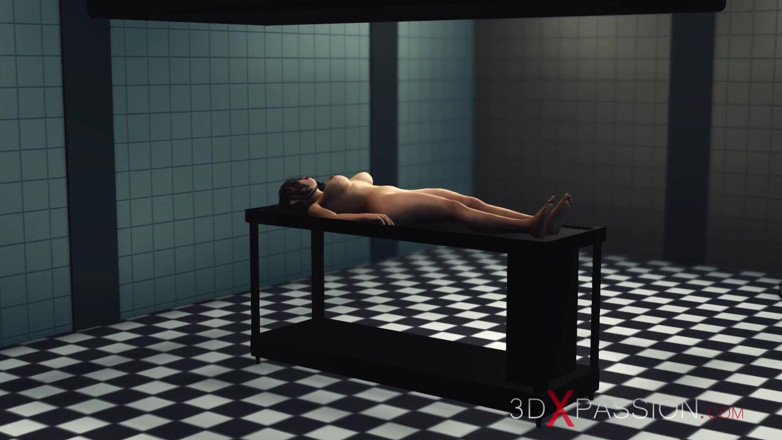 3dxpassion: Meister-sklavin knallt eine sexy brünette mit dicken titten im gefängnis...