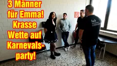 3 män för Emma! Bra satsa på en karnevalsfest!