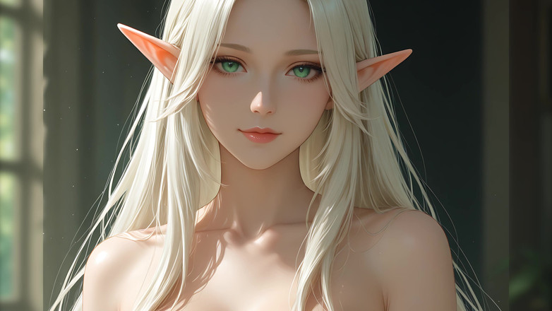 LustRender: Lustrender slideshow: नग्न योगिनी महिला सीधे आगे की ओर टकटकी लगाती है - ai video