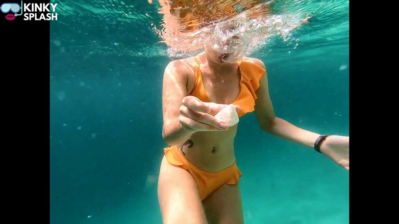 UKCuteGirl: Snorkel Slut in Paradise - Underwater Flash &amp; Naughty Tease