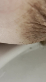 Pisse dans les toilettes et la douche