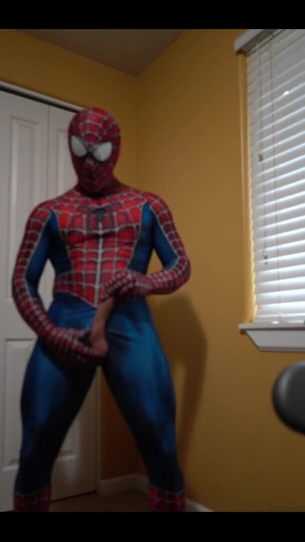 Reese Rideout: Cumming in a Spider Man Costume