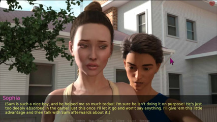 Visual Novels: Жена и мачеха, часть 34 - студент трогает задницу, пока мы играем