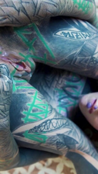 Tattoo Anal Gape Loving Girl Cumplay