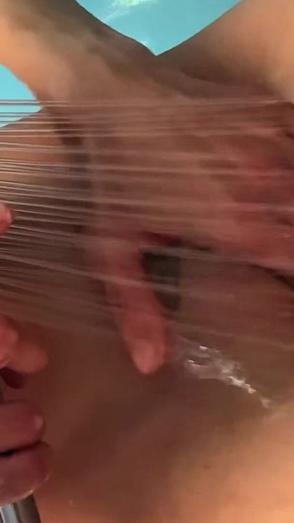 Neighbor wife showering and shaving her holes