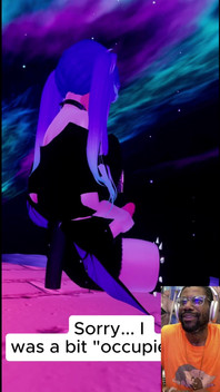 Anime Transgender Succubus Jerks off Her Beautiful Cock on a Starry Night