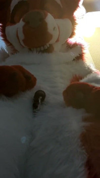 Furry in Full-body Fursuit Pisses on You, Then Cums Over Himself
