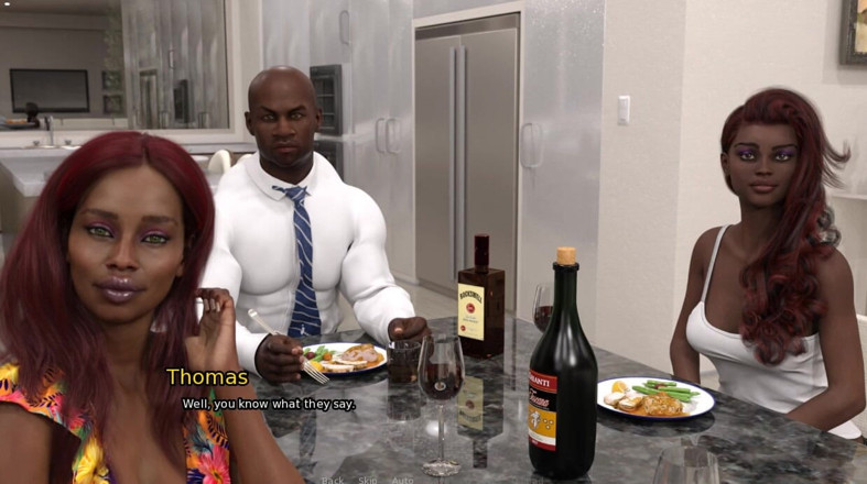 XXX Games Bunk: Grandma's House - Gameplay - Roleplay - Kitchen Teasing and Under Dinner Table...