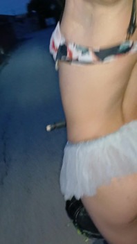 My Friend Gives Me a Skirt, Panties and Bra and I Wear Them