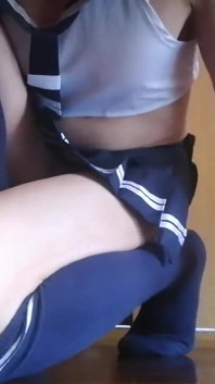 Selfie #squatting Panty Flash! I Tried Squatting Down to Show My Panty Shot.