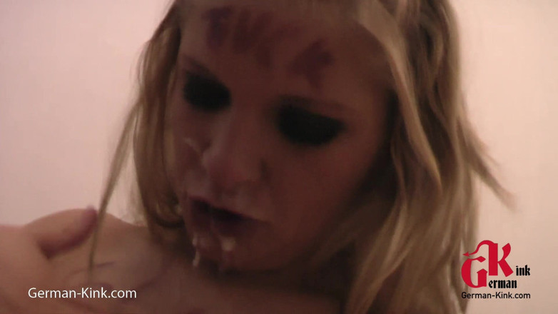 German Kink: German chick gets deepthroat and face fuck