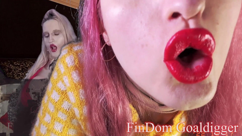 FinDom Goaldigger: Trasformazione di grandi labbra arancioni