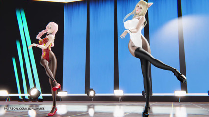 3D-Hentai Games: [MMD] HyunA - Lip & Hip Ahri Seraphine sexy striptease League Of...