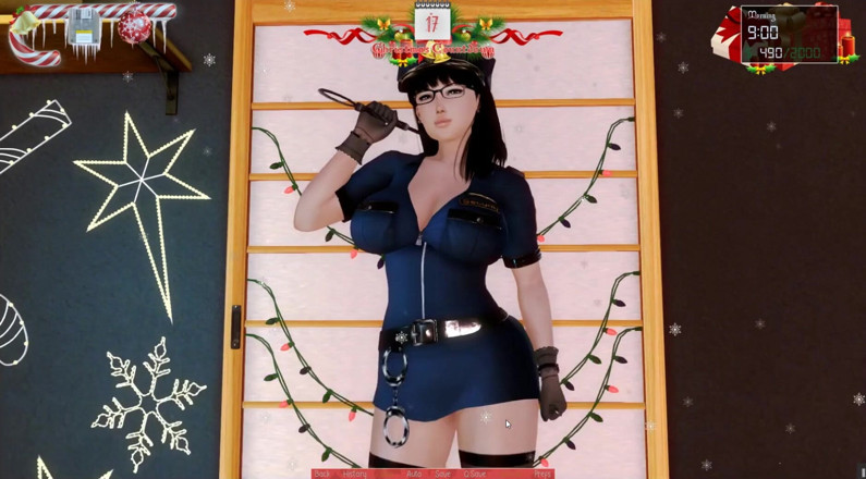Cumming Gaming: Unlimited Christmas [Xmas Hentai porn play], ep.7. Fingering her teacher tight...