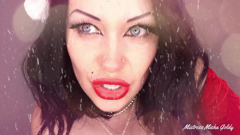Goddess Misha Goldy: ¡Arruine tu orgasmo, arruine tu vida! Deseos de navidad joi