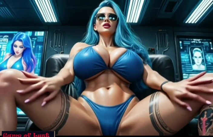 Game of Lust 3D: Gol vú to tóc xanh nặng twerk gooning bikini
